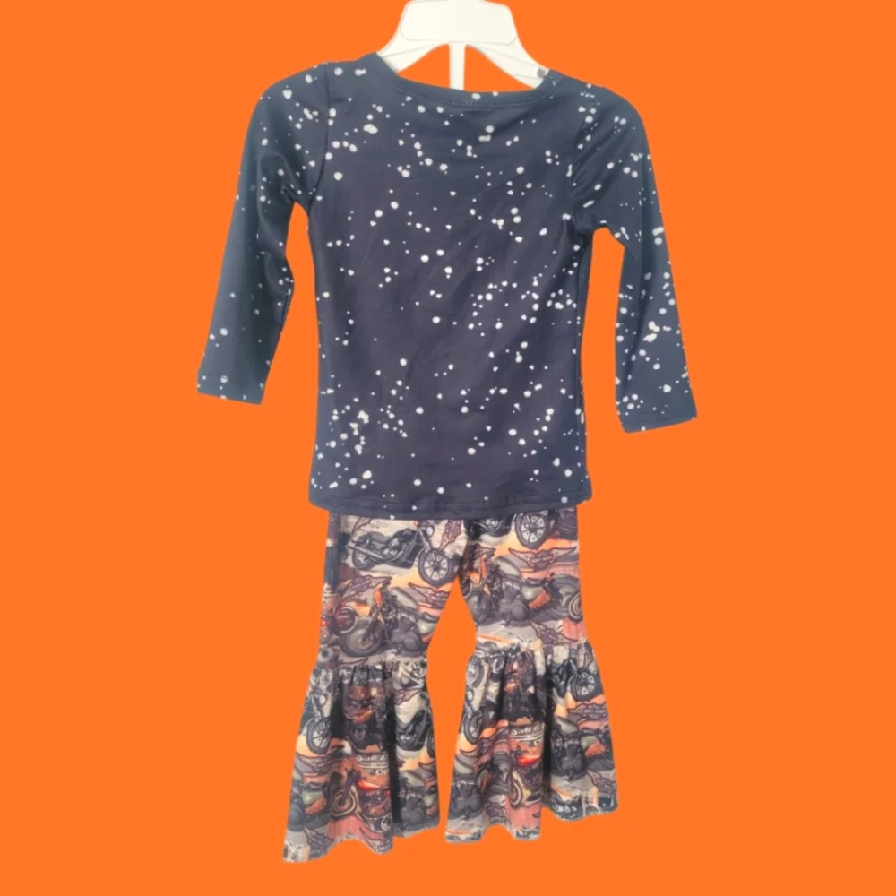 Girl Stylish Harley-Davidson Inspired Set – NWT – Size XXS (6–12 Months)